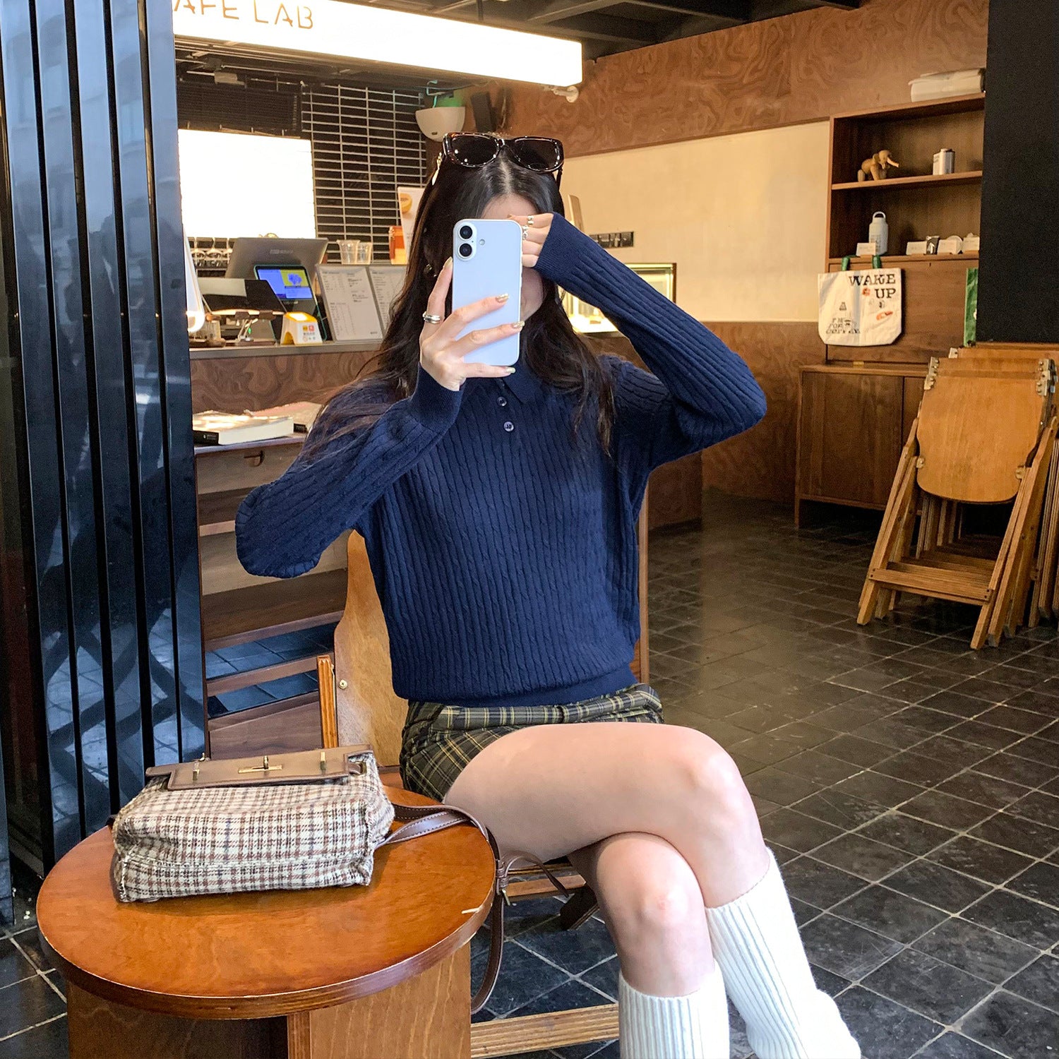 High-Neck Knit Sweater for Women, Slim Fit, Long Sleeve